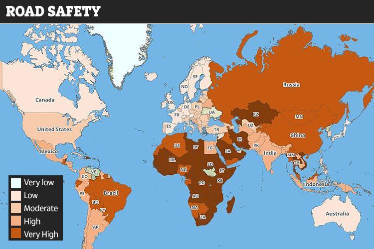کشورهای ممنوعه/ خطرناکترین جاده‌ها، سلامت و ایمنی در مناطق جهان/ به این کشورها سفر نکنید